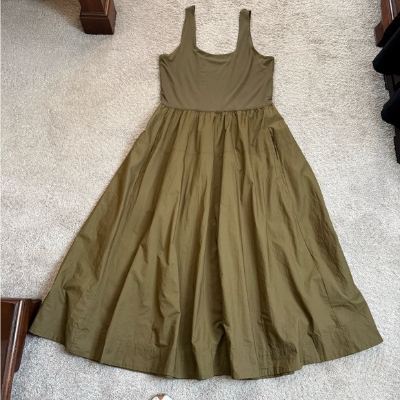 Everlane The Riviera Dress Olive Large - Picture 8 of 11